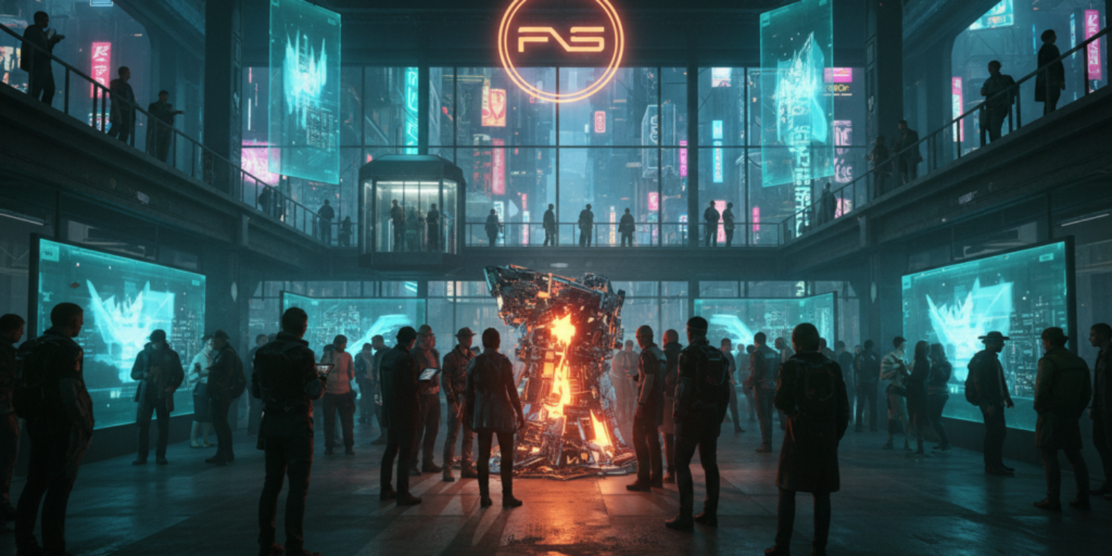Will indoor artworks in cyberpunk spaces attract more customers?