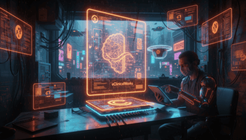 AI-driven healthcare technology for small clinics using eClinicalWorks' API.