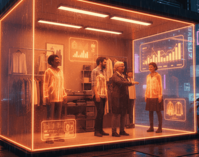 AI-powered virtual fitting room for retail stores.
