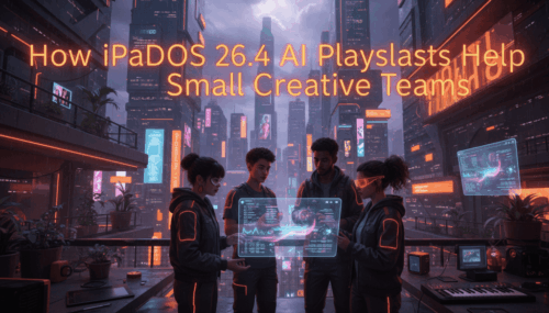 AI-powered playlists on iPadOS 26.4 enhance collaboration for small creative teams.
