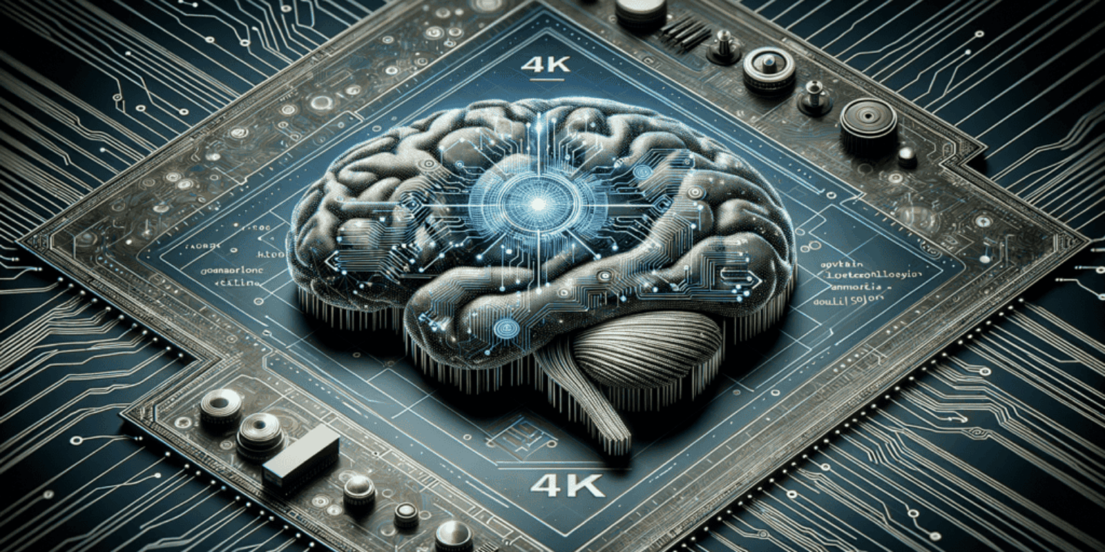 Digital brain illustration on a computer processor representing AI technology.