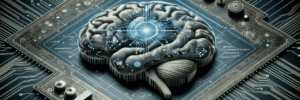 Digital brain illustration on a computer processor representing AI technology.